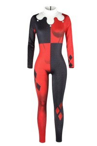 SKTF026 clown digital print tight jumpsuit
